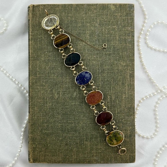 Chunky Vintage Gold Filled Scarab Bracelet - Picture 5 of 5